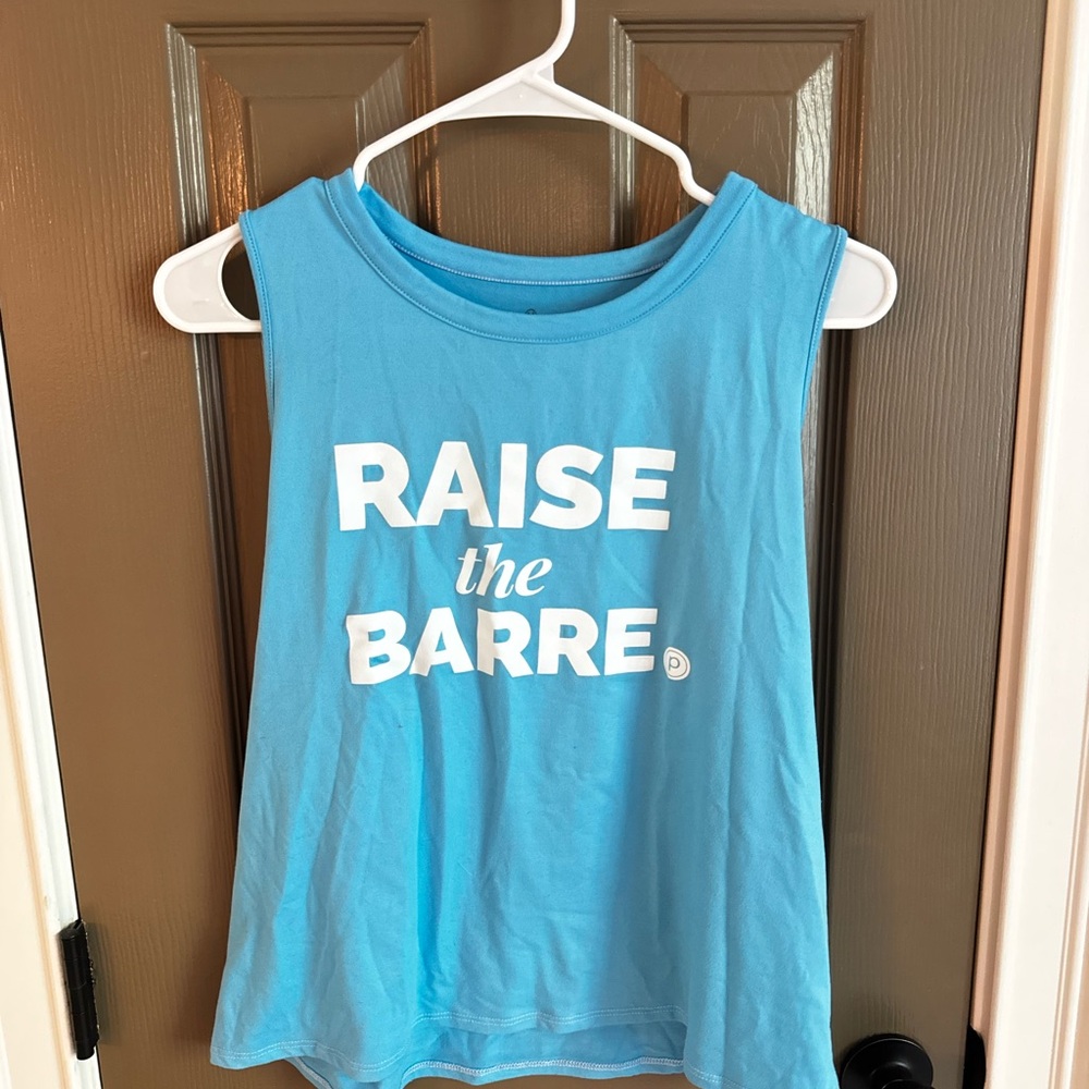 Pure Barre Blue Raise the Barre Tank Top in size Medium Very Soft